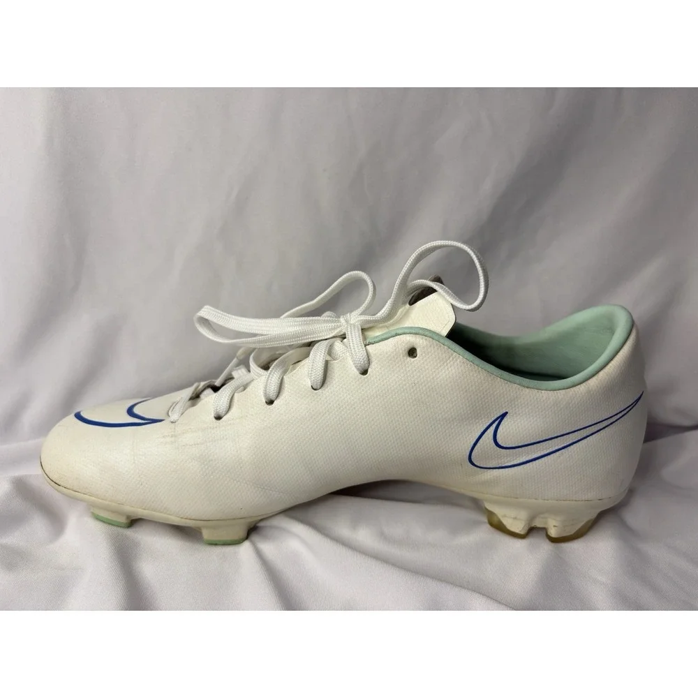 Nike Mercurial Victory IV FG 2013 White Racer Blue Electric green 555613-103 Soc